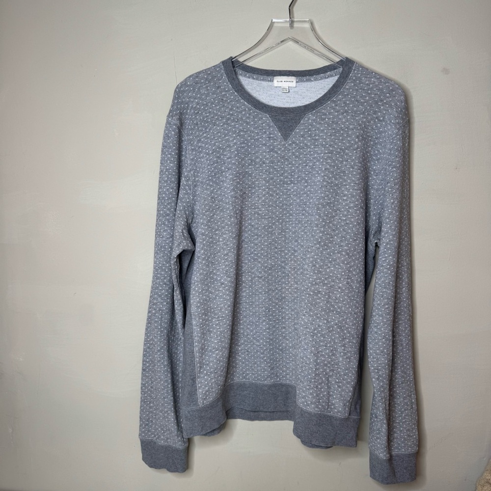 Club Monaco Men's Textured Grey Sweatshirt size XL